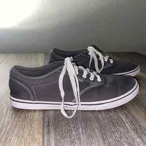 Vans Classic Gray Low Top Lace Up Canvas Shoes TB4R Women's US Size 7